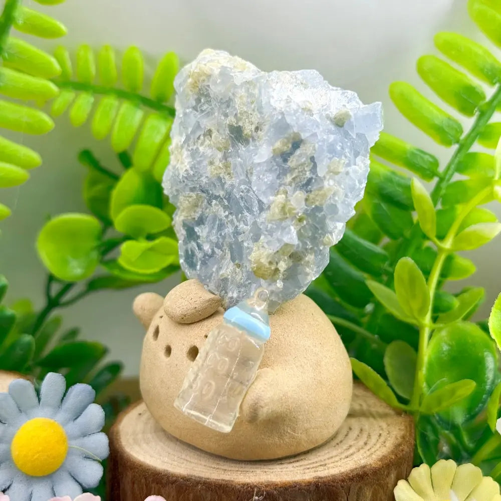 Soothing Blue Energy Blue Calcite Crystal Pet Shinepurity