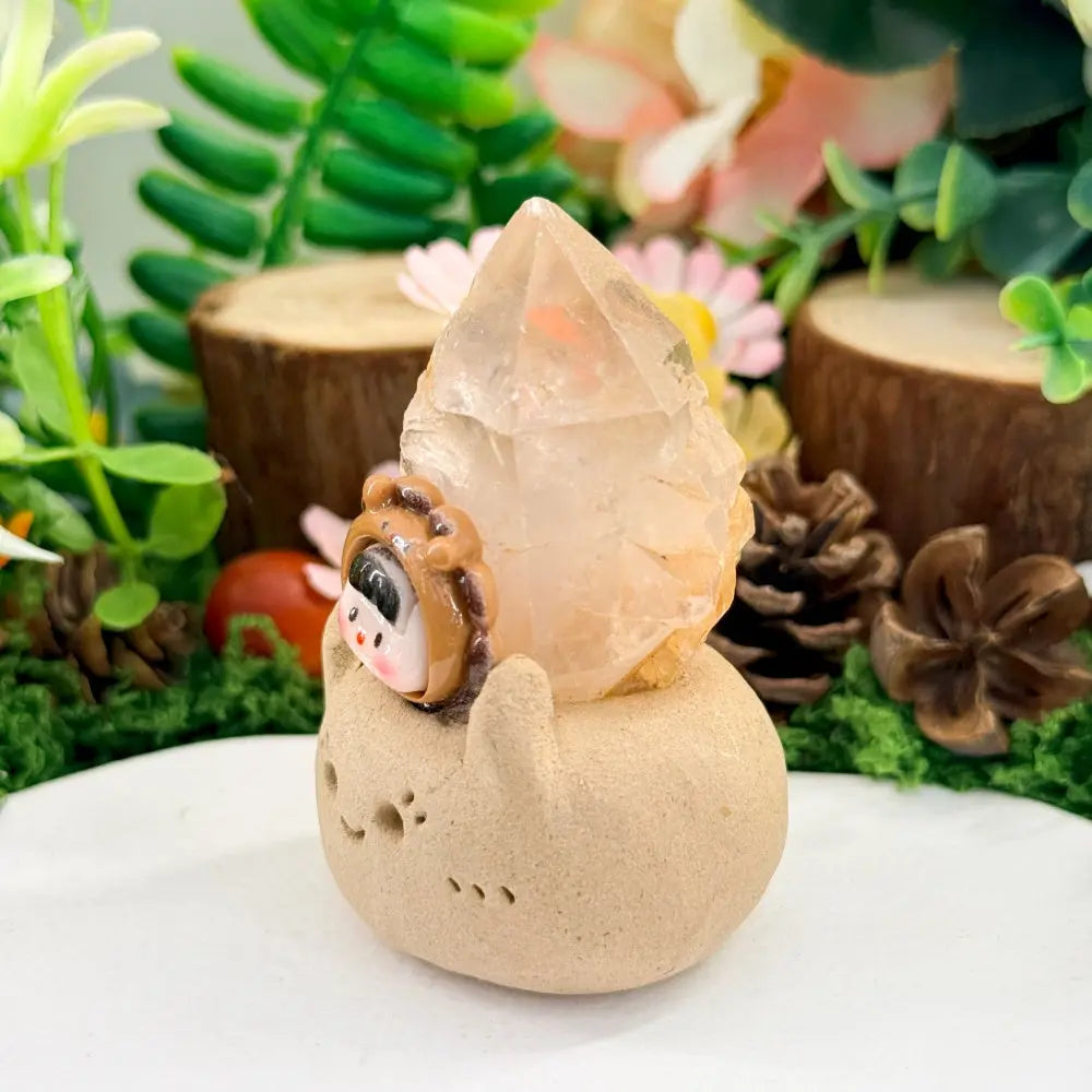 Leo Red Skeletal Quartz Crystal Pet | Awaken Your Inner Strength Shinepurity