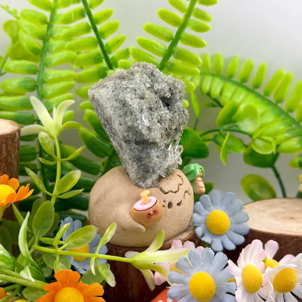 Inner Strength and Hope Green Phantom Quartz Crystal Pet Shinepurity