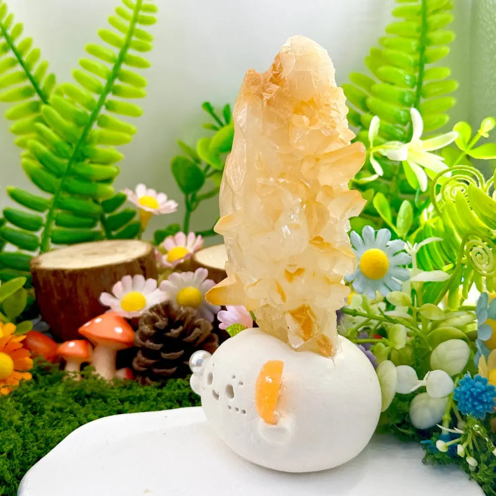 Mood-Brightening Yellow Calcite Healing Crystal Pet Shinepurity