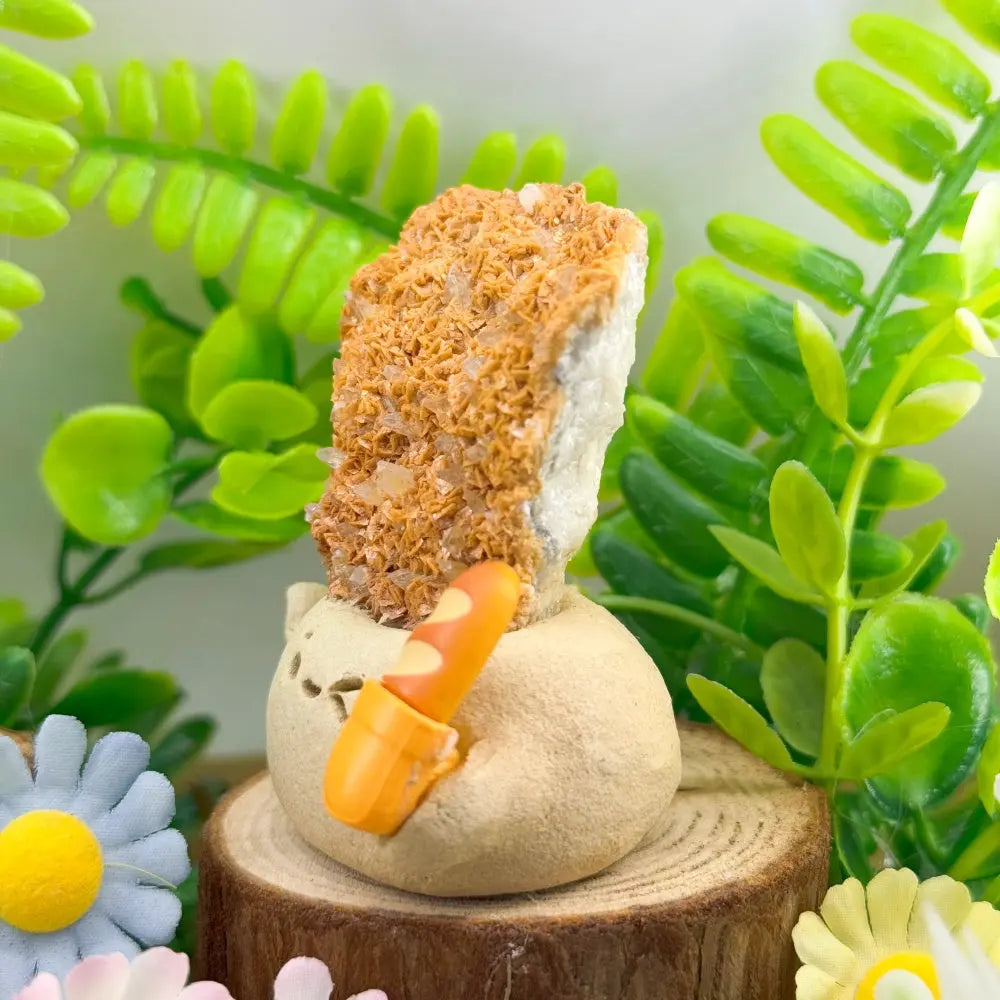 Little Guardian of Hope and Warmth Yellow Calcite Crystal Pet Shinepurity