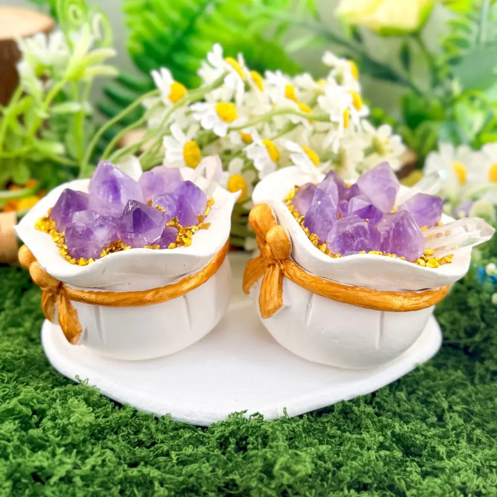 A Soft Amethyst Crystal Pot Pet for Your Desk Shinepurity