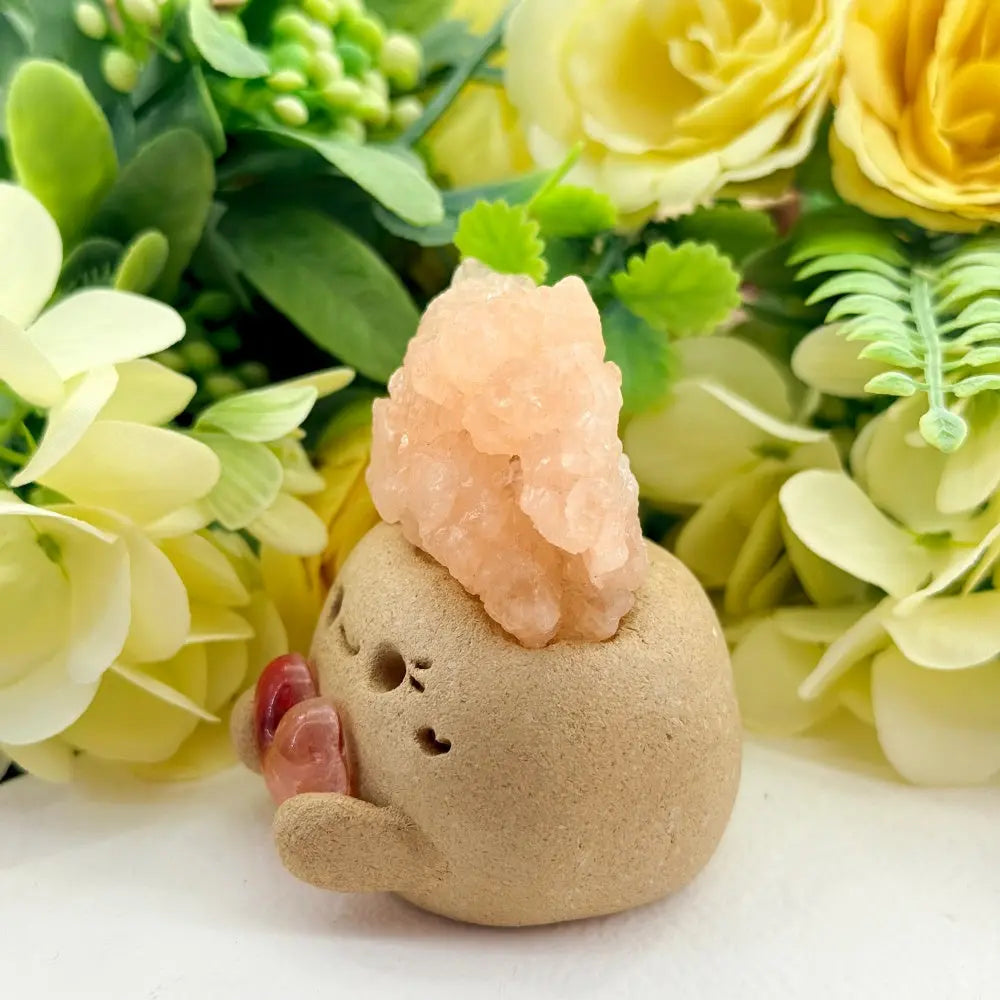 Rose Quartz Blossom Crystal Pet – Add a Touch of Warmth to Your Space Shinepurity
