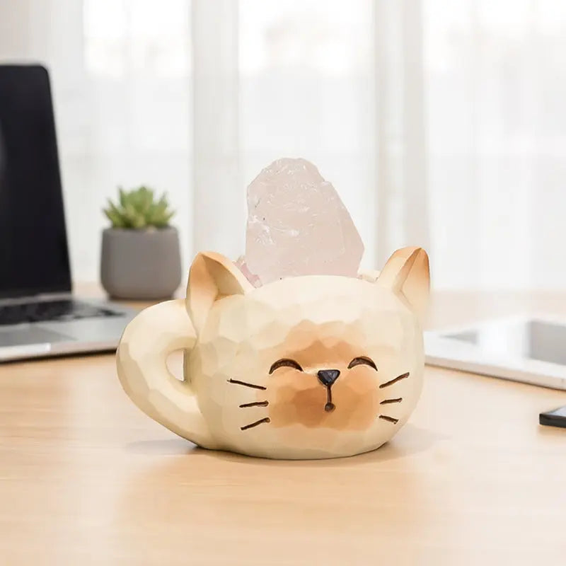 Good Energy Crystal Cat — Mini Desk Buddy Shinepurity