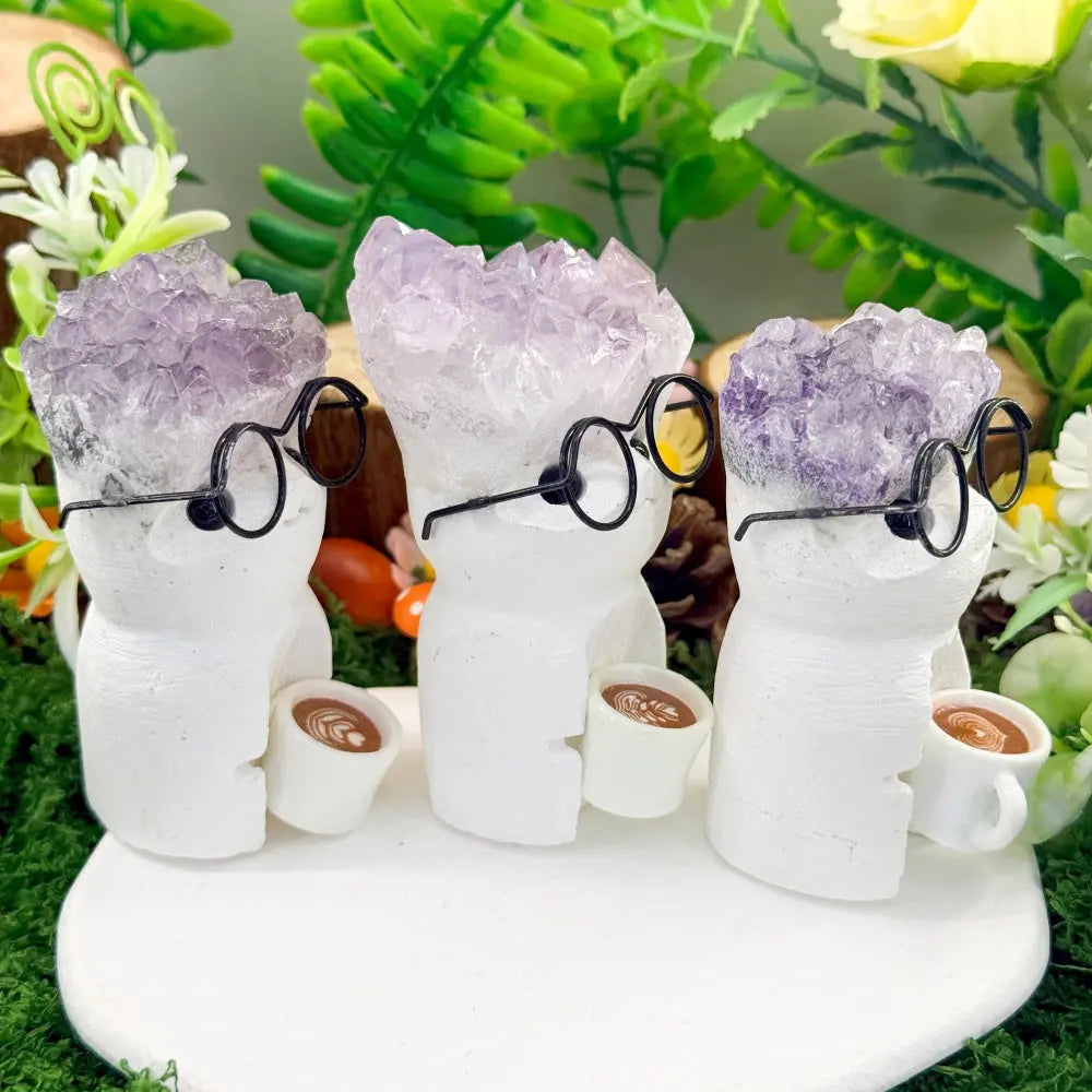 Intellectually Cute Amethyst Crystal Pet – A Charming Desktop Accent Shinepurity