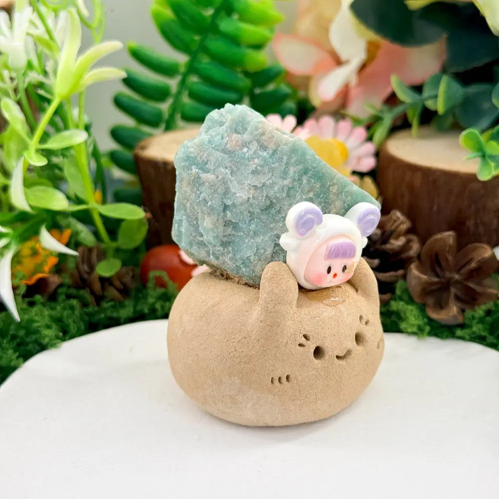 Aries Amazonite Crystal Pet | Infusing Gentle Strength into Your Courage Shinepurity