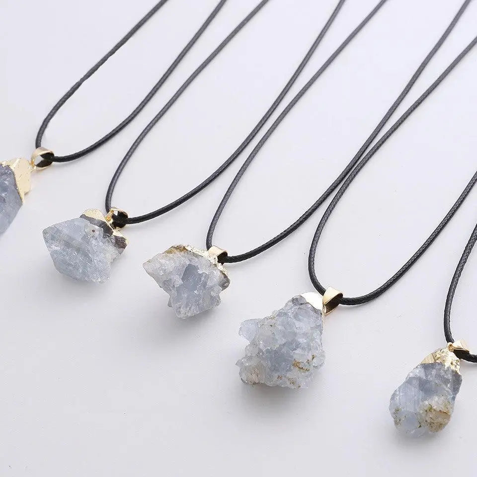 Kyanite Gold-Plated Head Pendant Necklace - Shinepurity
