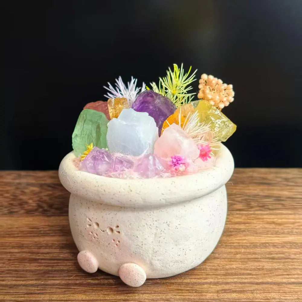 Customize | Little Garden of Good Vibes — Flower-Pot Crystal Pet Shinepurity