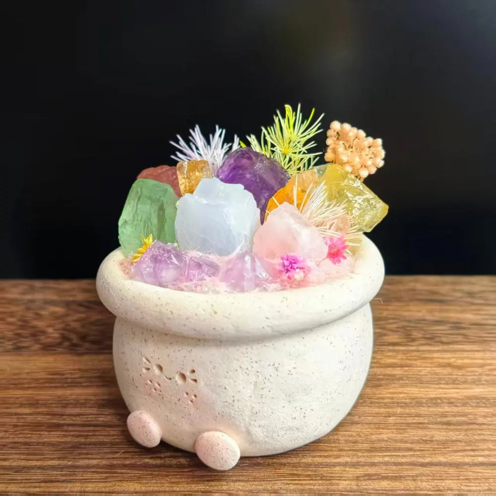 Customize | Little Garden of Good Vibes — Flower-Pot Crystal Pet Shinepurity