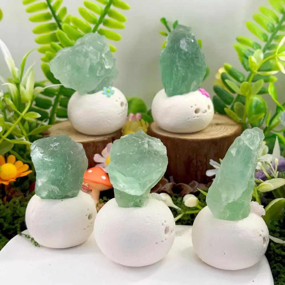 A Fresh Unobtrusive Green Fluorite Crystal Pet Shinepurity
