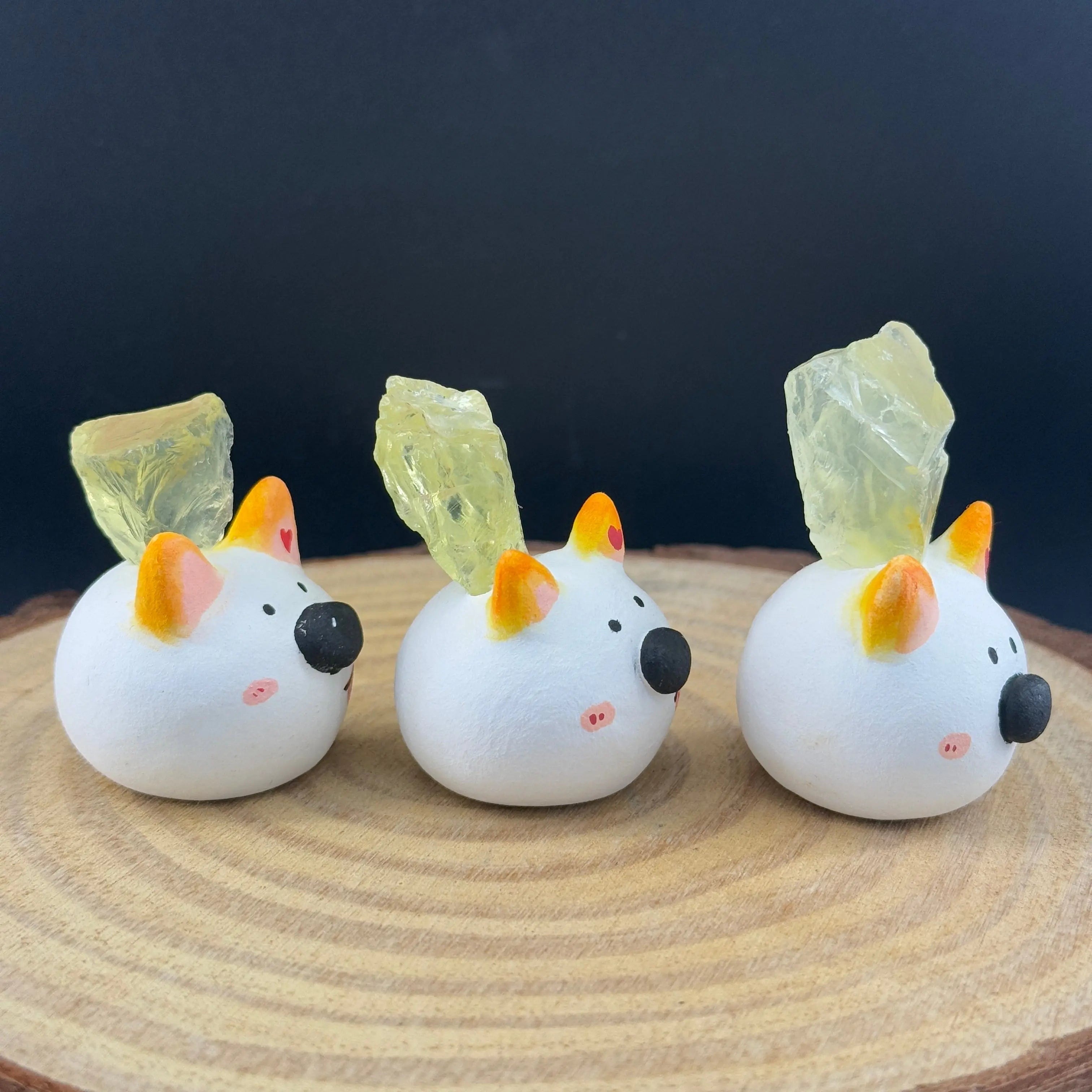 Lucky Sunshine Citrine Puppy Crystal Pet Shinepurity