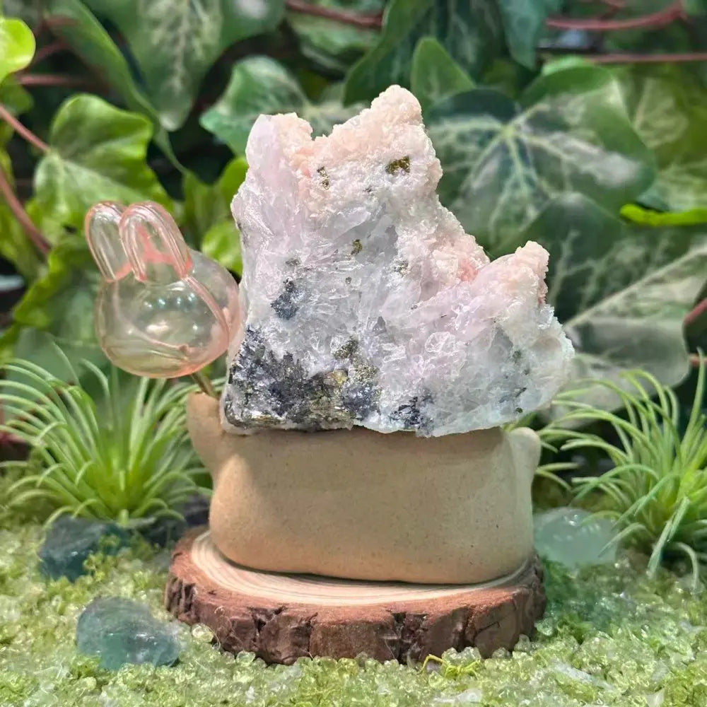 Relaxing Pink Crystal Cluster Pet Shinepurity