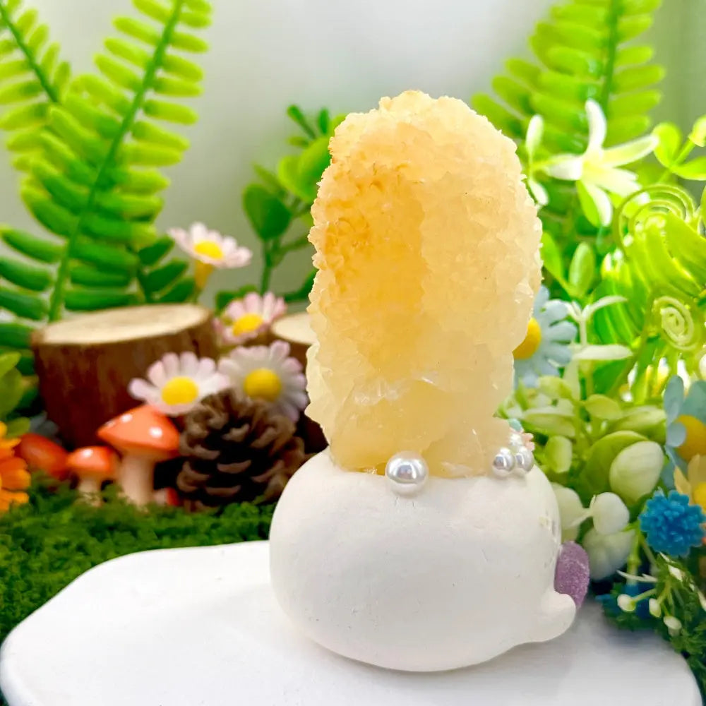Mood-Lifting Yellow Calcite Crystal Pet Shinepurity