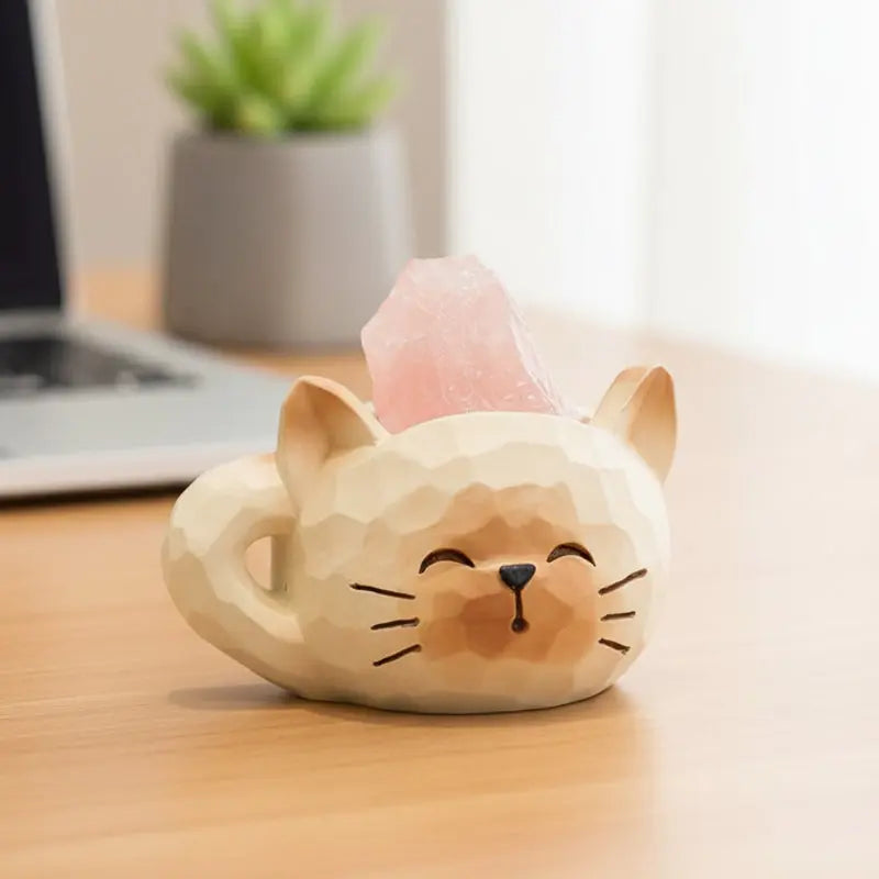 Good Energy Crystal Cat — Mini Desk Buddy Shinepurity