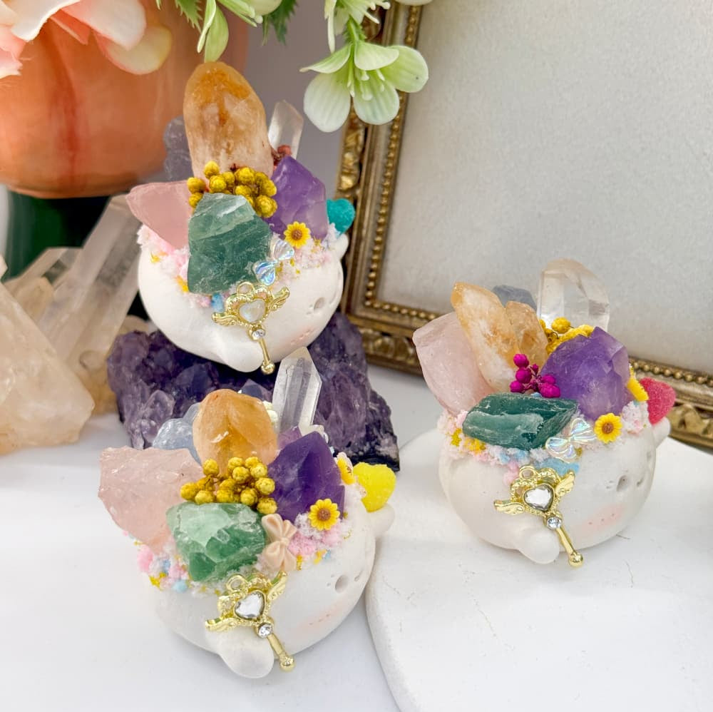 A Little Crystal Pet Holding Spring Shinepurity