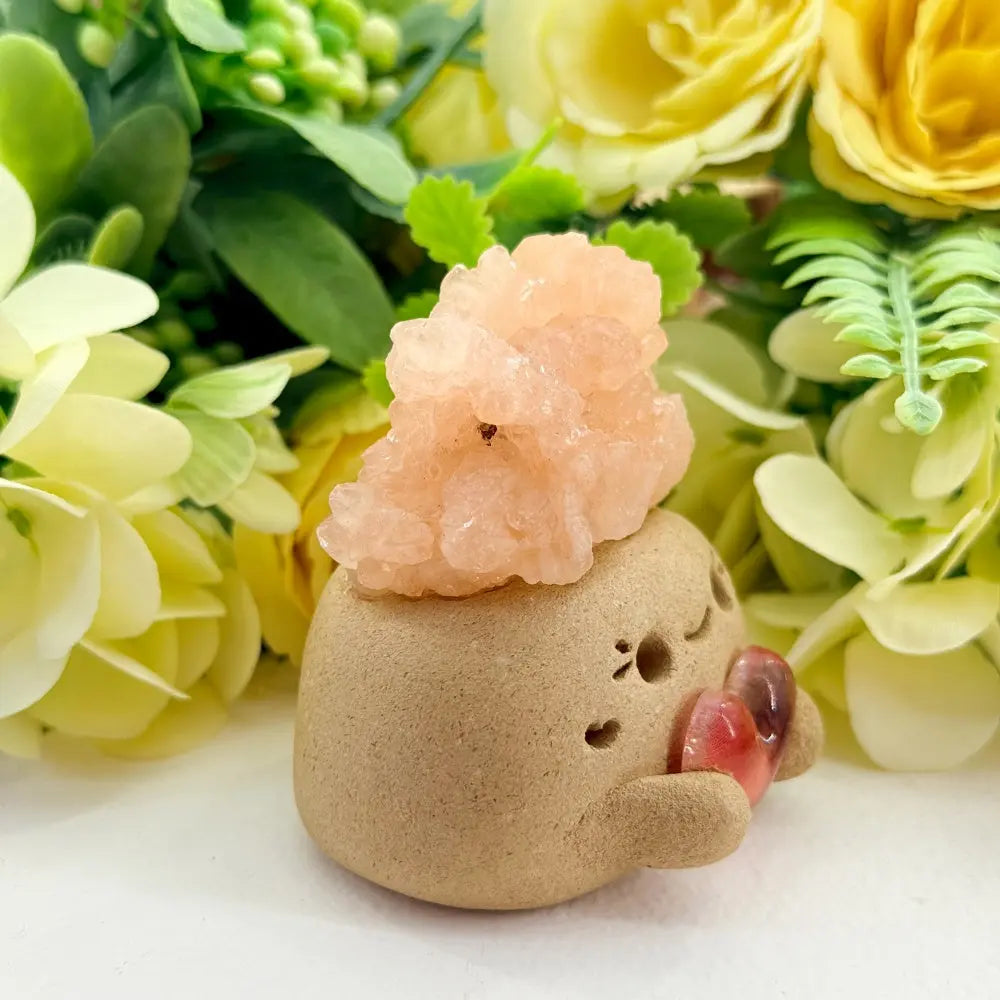Rose Quartz Blossom Crystal Pet – Add a Touch of Warmth to Your Space Shinepurity