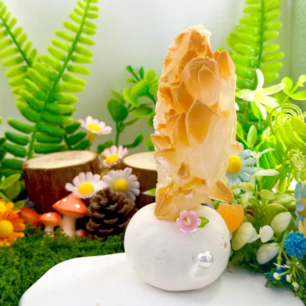 Mood-Brightening Yellow Calcite Healing Crystal Pet Shinepurity