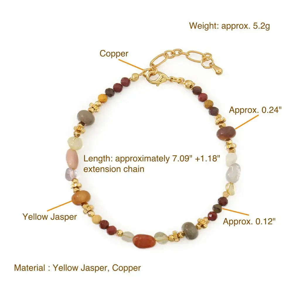 Handmade Niche Natural Stone Layered Guardian Bracelet Shinepurity