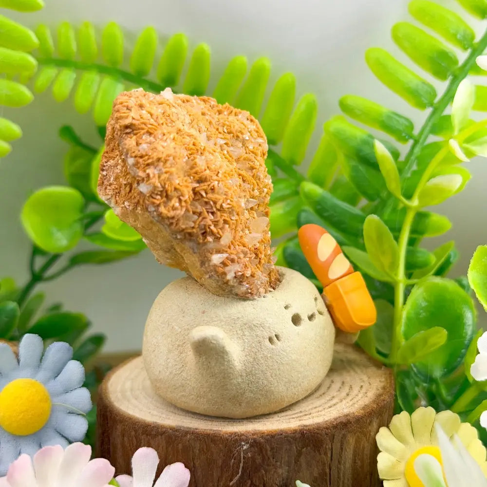 Little Guardian of Hope and Warmth Yellow Calcite Crystal Pet Shinepurity