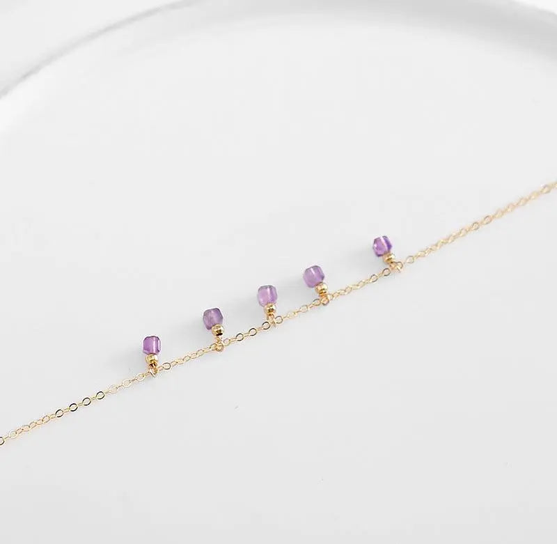 14K Gold-Plated Amethyst Necklace - Shinepurity