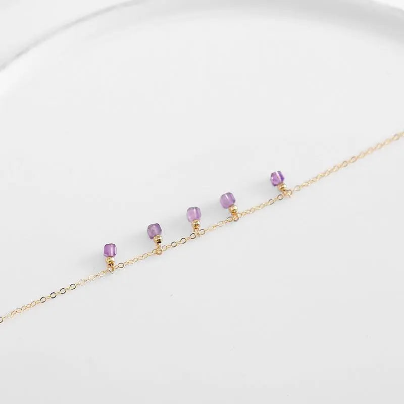 14K Gold-Plated Amethyst Necklace - Shinepurity