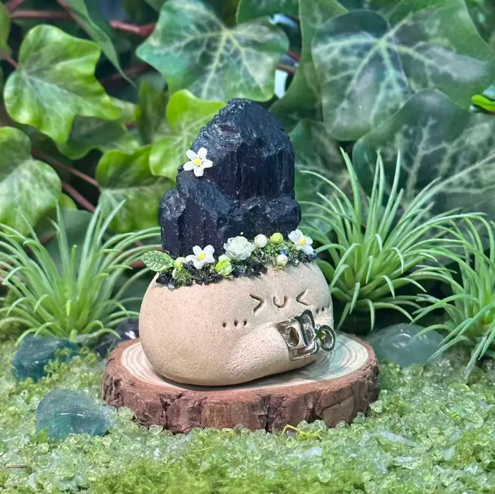 Customize | Capricorn Black Tourmaline Crystal Pet Quiet Strength Shinepurity