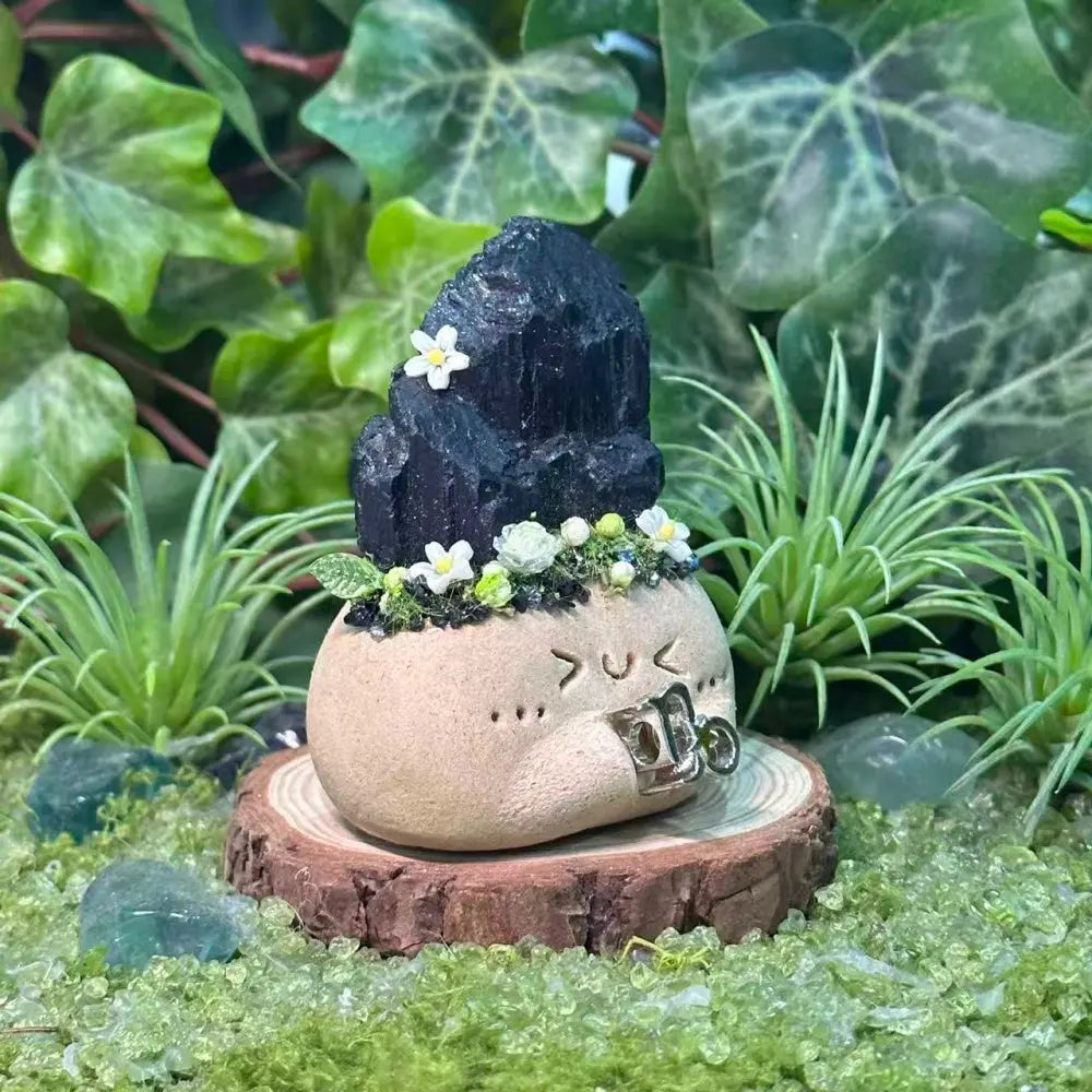 Customize | Capricorn Black Tourmaline Crystal Pet Quiet Strength Shinepurity