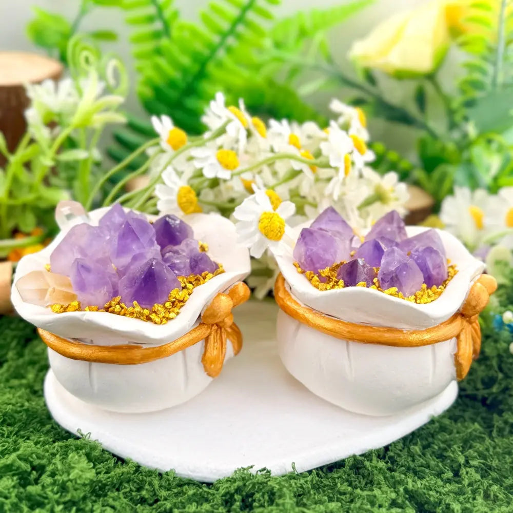 A Soft Amethyst Crystal Pot Pet for Your Desk Shinepurity
