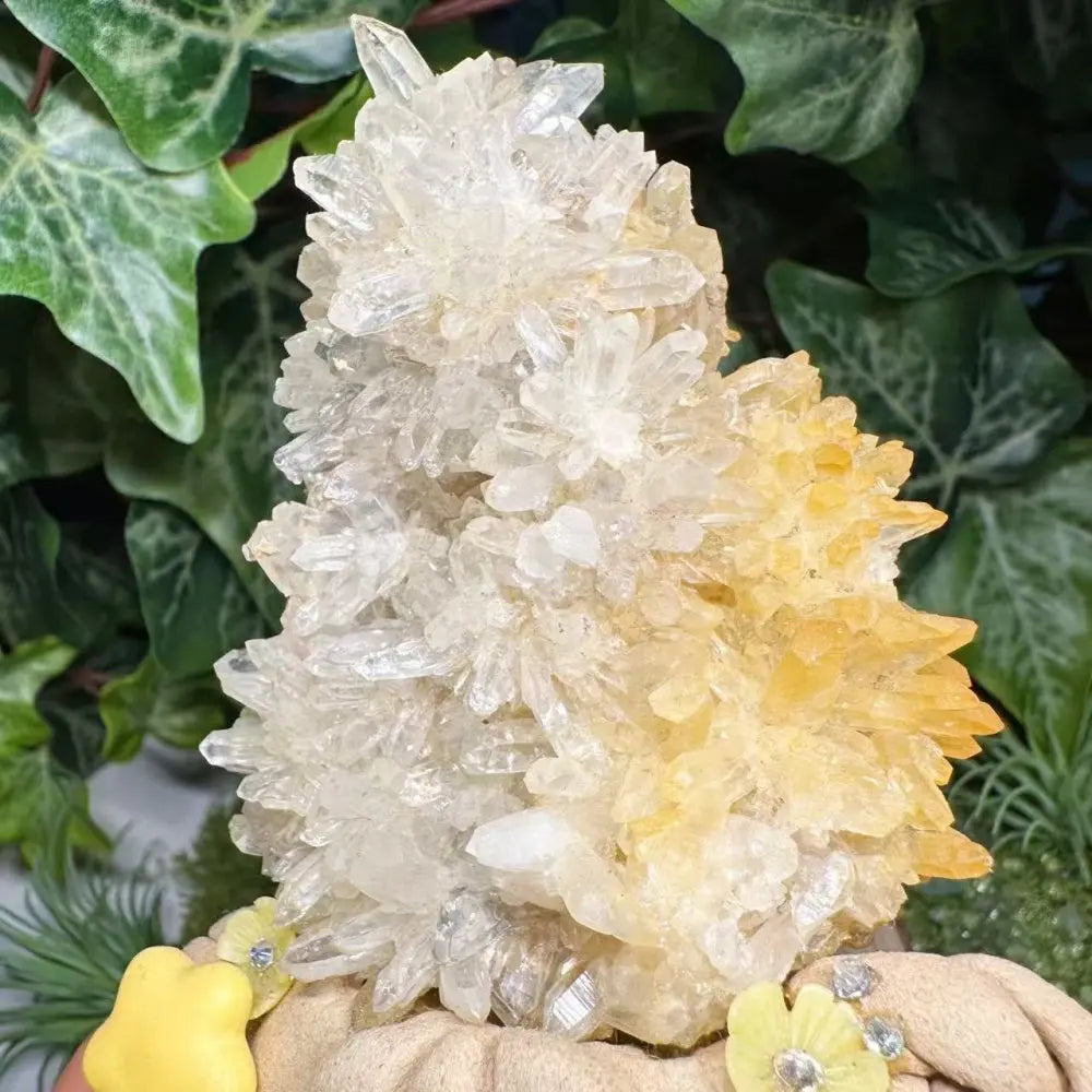 Sunbeam Yellow Crystal Cluster Crystal Pet Shinepurity