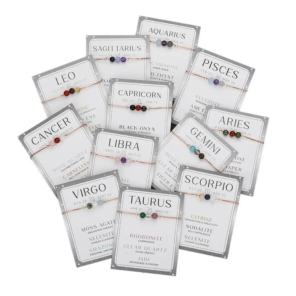 12 Zodiac Signs Beaded Bracelet - Shinepurity