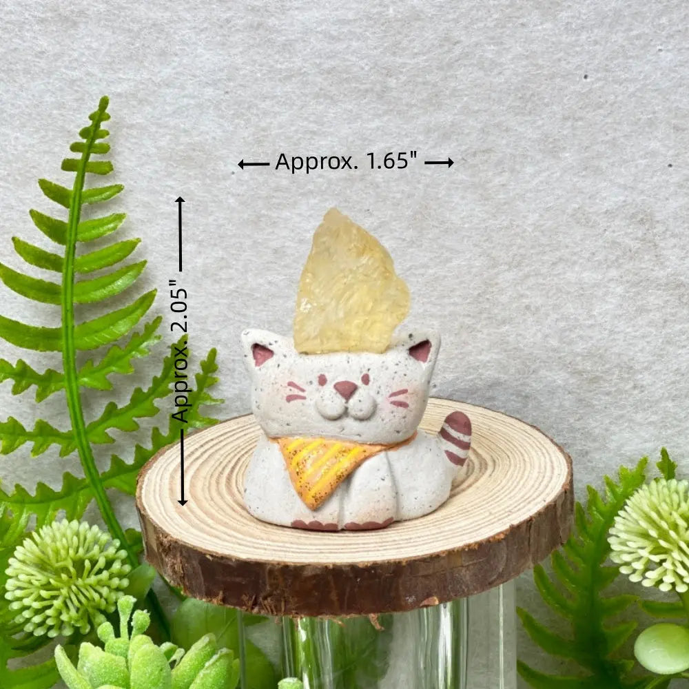 Designer Limited Edition| Adorable Citrine Cat Crystal Pet Carrying Luck and Blessings Shinepurity