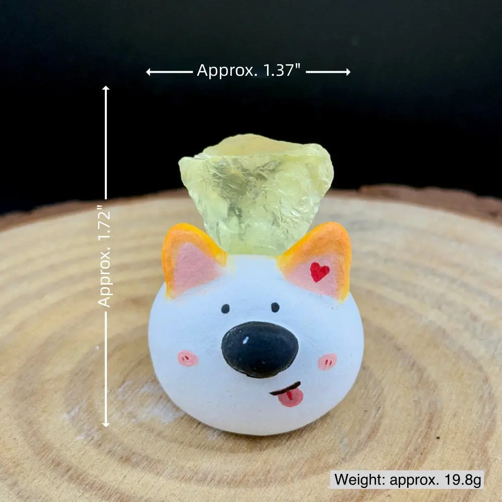 Lucky Sunshine Citrine Puppy Crystal Pet Shinepurity
