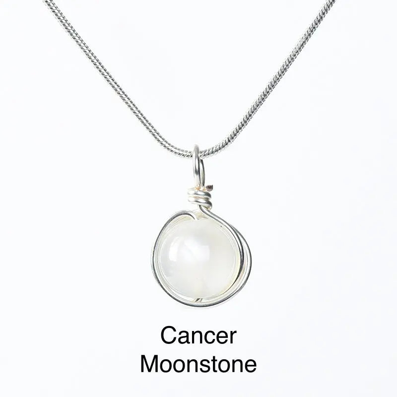 12 Zodiac Minimalist Wire-Wrapped Pendant Shinepurity