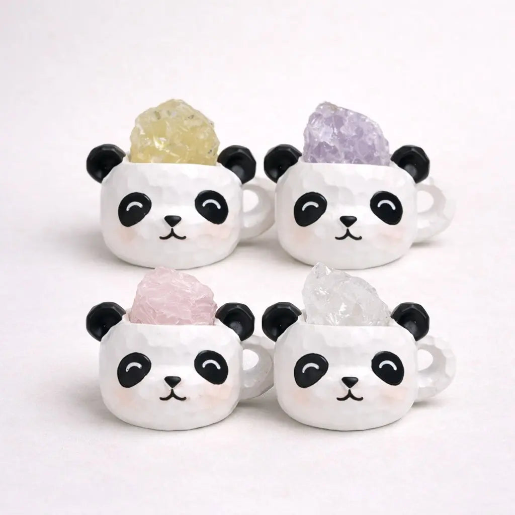 Lucky Glow Crystal Panda — Mini Desk Pal Shinepurity