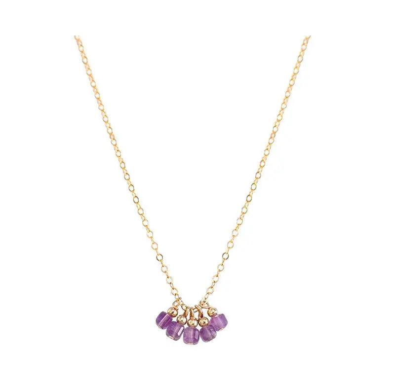 14K Gold-Plated Amethyst Necklace - Shinepurity