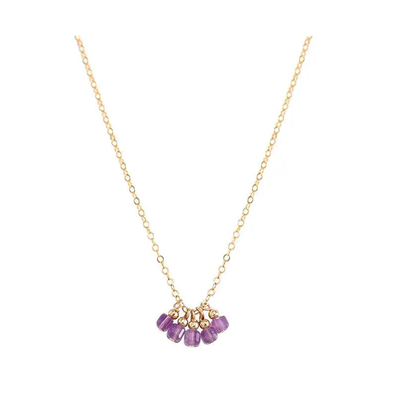 14K Gold-Plated Amethyst Necklace - Shinepurity