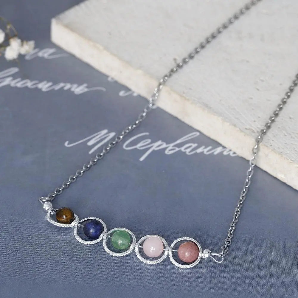 12 Zodiac Signs | Taurus - Sodalite & Rose Quartz Peapod Bead Necklace - Shinepurity