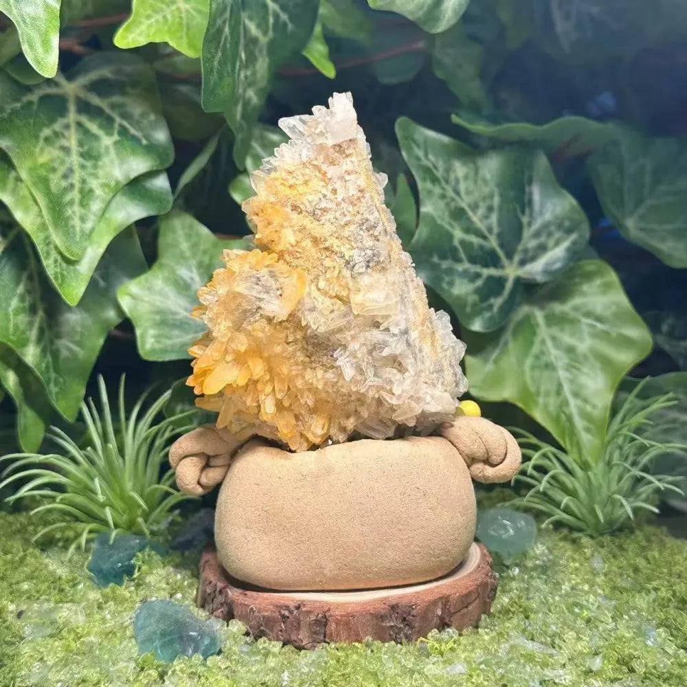 Sunbeam Yellow Crystal Cluster Crystal Pet Shinepurity