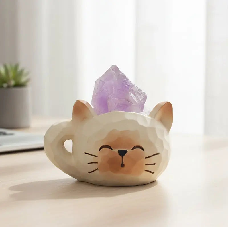 Good Energy Crystal Cat — Mini Desk Buddy Shinepurity