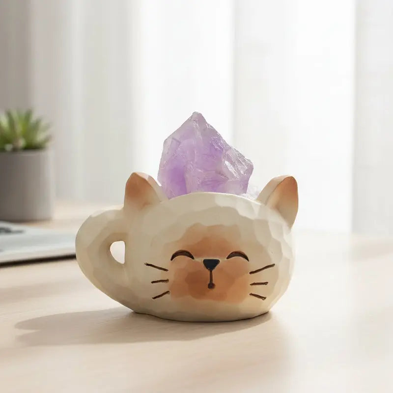 Good Energy Crystal Cat — Mini Desk Buddy Shinepurity