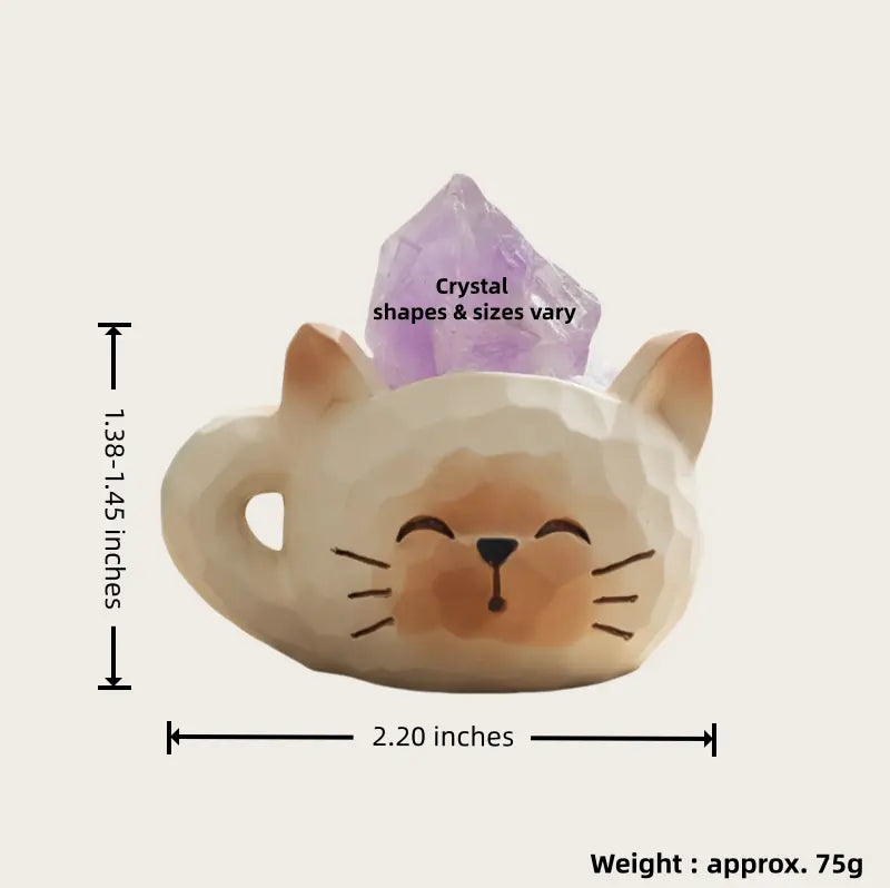 Good Energy Crystal Cat — Mini Desk Buddy Shinepurity