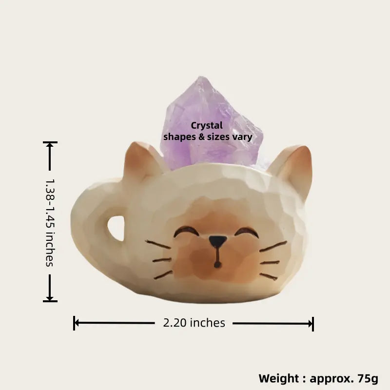 Good Energy Crystal Cat — Mini Desk Buddy Shinepurity