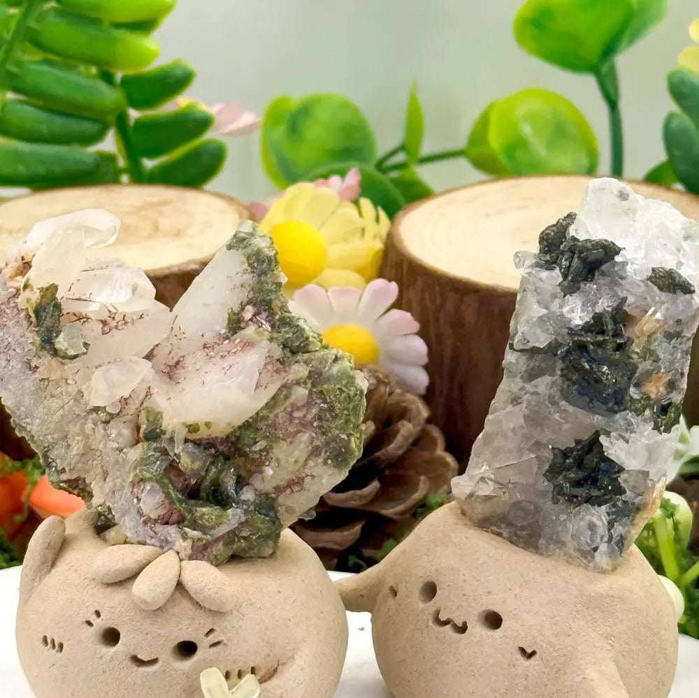 Forest Zen Handcrafted Epidote Crystal Pet Shinepurity