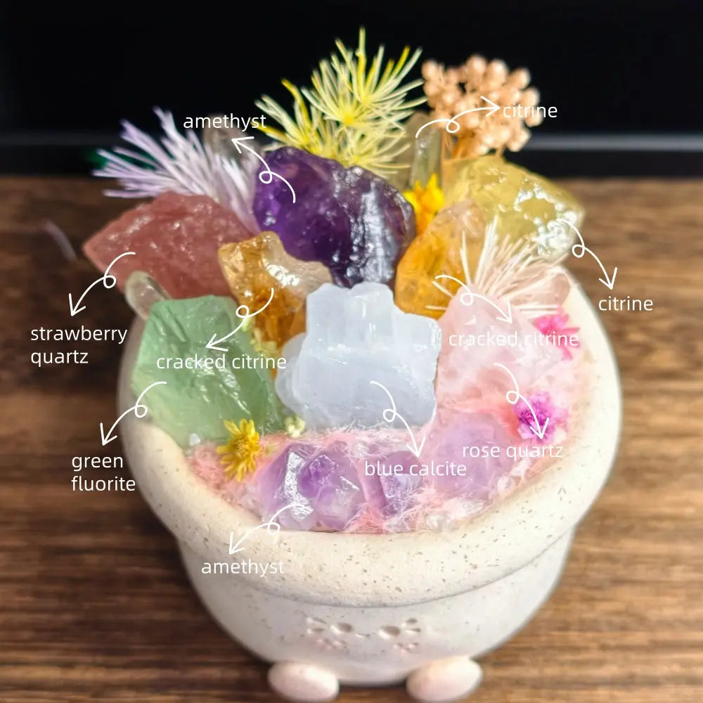 Customize | Little Garden of Good Vibes — Flower-Pot Crystal Pet Shinepurity