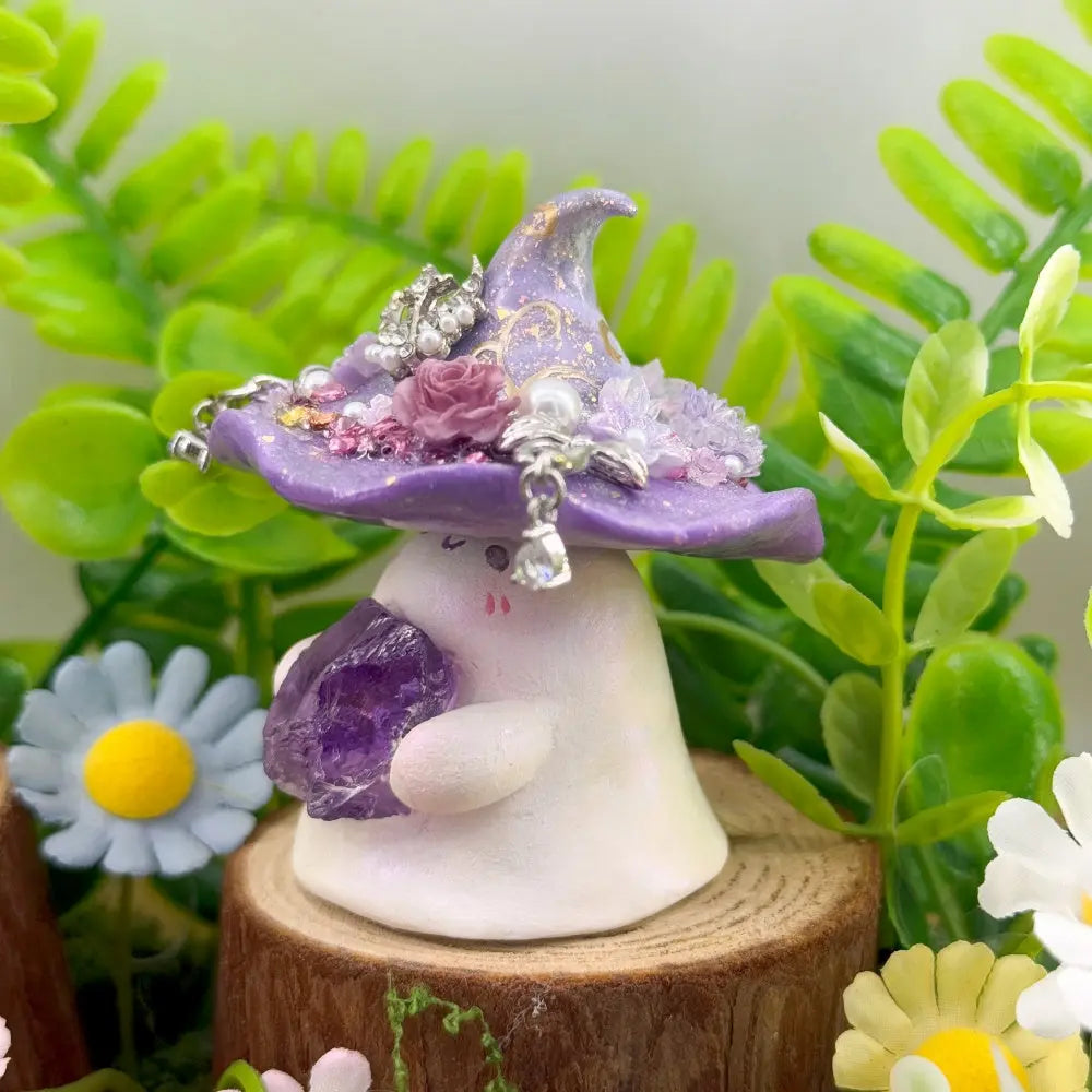 Designer Limited Edition | Amethyst Magic Hat Guardian Crystal Pet Shinepurity