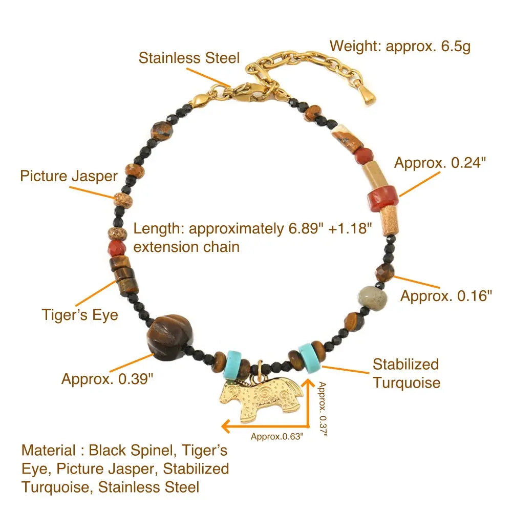 Handmade Niche Natural Stone Layered Guardian Bracelet Shinepurity