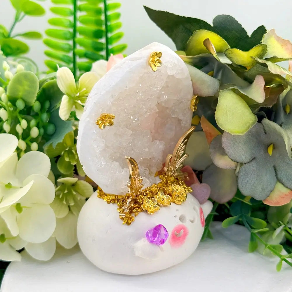 Clear Quartz Geode Crystal Pet A Quiet Little World of Light Shinepurity