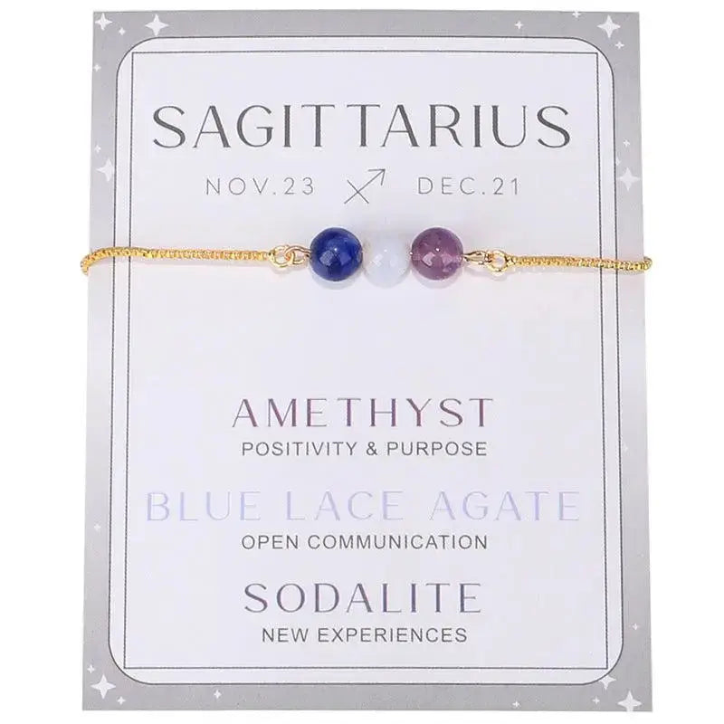 12 Zodiac Signs Beaded Bracelet - Shinepurity
