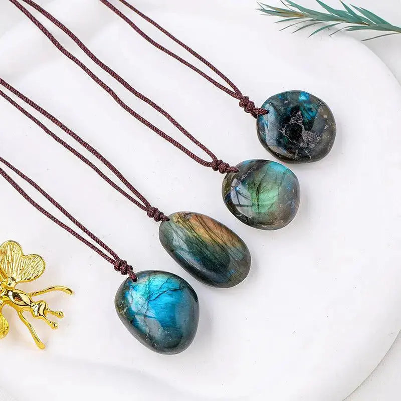 Natural Crystal Labradorite Pendant Necklace - Shinepurity