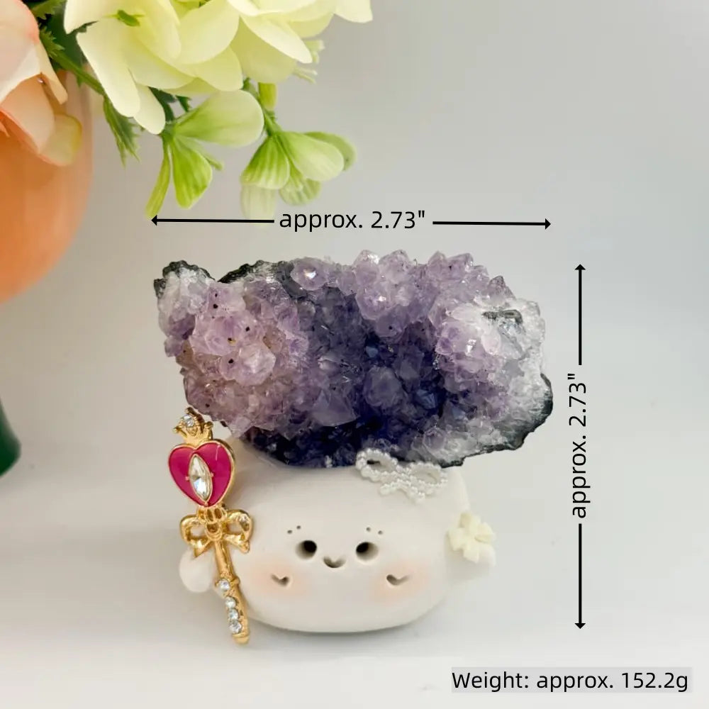 Amethyst Crystal Pet A Tiny Buddy Nestled in Amethyst Shinepurity